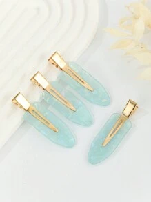 4个小巧便携防滑发夹，适合居家女孩和美发沙龙使用，无痕发夹，刘海夹，发饰，化妆发夹，鳄鱼夹，侧夹，发夹，化妆夹，直发夹，女孩滑板夹，边缘夹，鳄鱼夹，鳄鱼夹，女孩发夹，甜美刘海夹 - 咖啡 - 查看 10