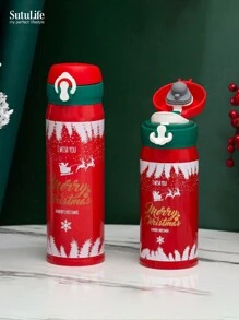 1 pieza, Taza de agua de acero inoxidable, portátil, botella de agua, aislamiento térmico y frío, regalo para hombres y mujeres para volver a la escuela