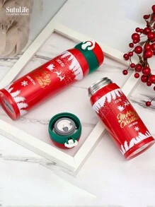 1 pieza, Taza de agua de acero inoxidable, portátil, botella de agua, aislamiento térmico y frío, regalo para hombres y mujeres para volver a la escuela