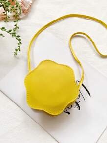 1pc Young Girl PU Leather Zipper Closure Cute Floral Mini Crossbody Bag, Suitable For Daily Use - Flowers - View 11