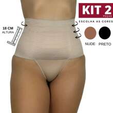 Kit 2 Galena Women's Shaping Belt, High Waist, Firm, High Compression, Non-Marking, Comfortable, Adult - Nhiều màu - Xem 2