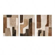 Conjunto de 3 cuadros abstractos en tonos marrones y beige neutros, grandes impresiones de arte abstracto en lienzo, decoración de pared moderna bohemia, decoración de primavera, decoración de interiores, obra de arte para sala de estar, dormitorio, cocina, bar, cafetería, oficina, pasillo, decoración del hogar y de la habitación, sin marco