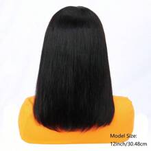 Wear And Go Glueless Bob Wigs Human Hair Pre Plucked Natural Hairline Straight Short Bob Wig 180 Density 4x4 Transparent Lace Closure Wig Human Hair For Women Brazilian Virgin Hair Natural Black 12 Inch - Natural & Black - View 3