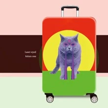 1pc Animal Print Pattern Series, Thickened Suitcase Protective Cover, Thickened Luggage Accessories, Suitable For Business, Business Trip, Vacation, Travel, Luggage Drop-Off, Back To School, Add Color To Your Suitcase. Suitable For 20-28 Inch Boxes. Graduation Travel Accessories Summer Travel Essentials Bag For School School Accessories School Stuff - Multicolor - View 29