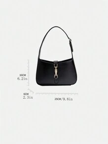 Un bolso de lujo tipo baguette único, ligero y de moda, con una sensación de alta gama. Cuenta con una correa ajustable, una hebilla distintiva y una elegante calidad como bolso bandolera. Apto para salir, citas, fotografía, ir al trabajo y uso diario, así como para viajes de vacaciones.