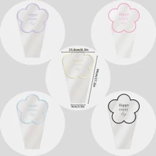 50pcs Transparent Flower Packaging Bags, Multi Flower Bags, Used For Holiday Gift Packaging Bags, Valentine's Day Rose Bouquet Bags, Various Flower Packaging Bags, Waterproof And Durable. - Multicolor - View 12