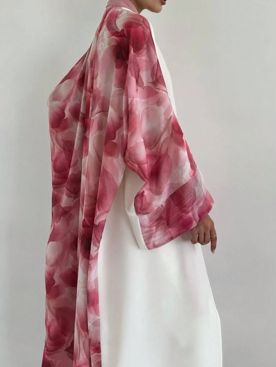 1 件时尚渐变扎染女士长袍优雅长袍