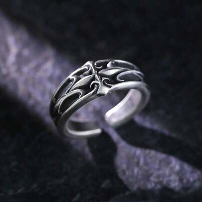 Vintage Personalized Open Ring For Men, Fashionable Bachelor Single Finger Ring