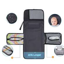 Alfombra portátil para cambiar pañales de bebé, almohadilla de cambio de pañales de viaje desmontable con bolsillo para toallitas, regalo para baby shower, recién nacidos niños y niñas