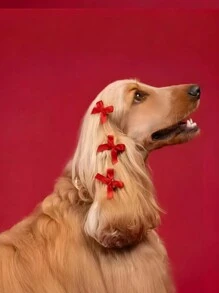 10pcs/30pcs Random Cute & Sweet Bowknot Hair Clips, Suitable For Decorating Dog And Cat Hair - Multicolor - View 13