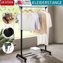 Clothing Rail Garment Rack Display Hanger Hanging Stand Cloth And Shoe Shelf - Single Pole - View 2