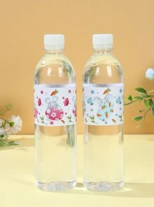 10/24pcs Easter Rabbit Egg Pattern Bottle Stickers, Happy Easter Party Decoration Supplies, Cute Easter Bunny Gift Packaging Stickers, Spring Easter Holiday Water Bottle Wrapping Supplies