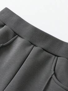 mini bala Quần tập yoga cho bé gái, quần legging ống loe co giãn và ôm sát - Màu xám đen - Xem 6