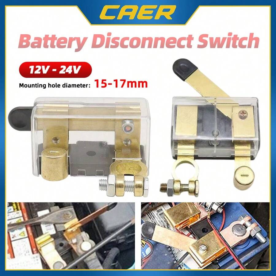 Top Post Knives Blade Master Battery Disconnect Switch Cut Off 12V 24V For Auto Car Battery Cut Off Thickened Crystal Shell - Silver - View 1