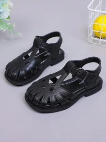 1 双男女通用时尚舒适休闲一脚蹬凉鞋，防滑软底，适合室内/室外，夏季 - 黑色 - 查看 2