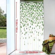 St. Patrick's Day Green Shamrock Bath Drapery Set With Hooks, Machine Washable, Cartoon Pattern, Grommet Eyelet Top, Water-Resistant Polyester, Woven Art Theme Novelty Bath Decor For All Seasons, Women Valentine Gift Birthday Boyfriend Girlfriend Home Bathroom Decor Summer Bathroom Accessories Back To School