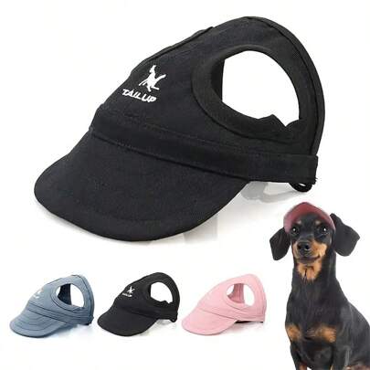 1 pièce Chapeau de soleil ajustable pour chien, casquette de baseball à bec de canard pour chiot et chat, accessoires pour animaux de compagnie pour l'extérieur