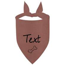 Dog Solid Color Triangle Bibs, Variety Of Patterns Like Flowers, Pawprint, Diamonds, Hearts, Customizable Black Or White Text, Soft & Comfortable Pet Bandana, Suitable For Small/Medium Dogs, 2 Sizes Available - Multicolor - View 16
