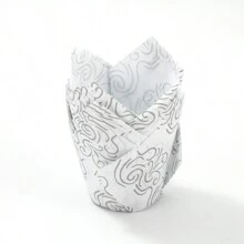 LIFETALK Solid Tulip Paper Muffin Cake Baking Cups