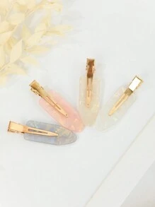 4个小巧便携防滑发夹，适合居家女孩和美发沙龙使用，无痕发夹，刘海夹，发饰，化妆发夹，鳄鱼夹，侧夹，发夹，化妆夹，直发夹，女孩滑板夹，边缘夹，鳄鱼夹，鳄鱼夹，女孩发夹，甜美刘海夹 - 咖啡 - 查看 2