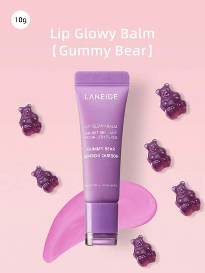 Laneige K-Beauty 10g Lip Glowy Balm Lip Serum, Hydrate, Glossy, Lightweight, Moisturize & Tint With Shea Butter, For Dry Lips, Korean Makeup, Gummy Bear