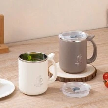 1 件 304 不锈钢保温杯带盖，双层保温杯适用于茶、牛奶、咖啡、热饮、学生宿舍水杯水瓶返校 - 彩色 - 查看 6