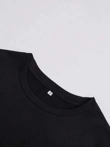 Plus Size Men's Casual Short Sleeve T-Shirt With "Smith & Wesson" Print, Simple Slogan Design, Suitable For Commuting, Dating, Dining Out And Other Formal/Casual Occasions - Round Neck, Short Sleeve, Slim Fit To Highlight Male Physique - Made Of Elastic Polyester Fiber, Soft And Breathable - Machine Washable - Perfect Gift For Men - Black - View 7