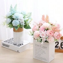 1pc/3pcs Artificial Flowers-Silk Hydrangea, Peony, Carnation Bouquet Real Touch Fake Peony Flower For Autumn Wedding Mother's Day Valentine's Day Vase For Home Dining Room Bedroom Decorations, Festival Birthday Party Accessories, Outdoor Garden Decorations Gifts Graduation