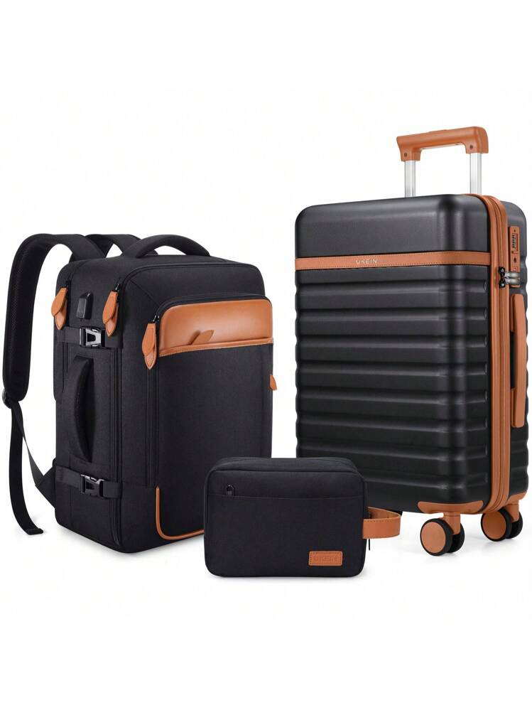 UKEIN Luggage Sets 3 Piece, Carry On Luggage 20 Inch With Spinner