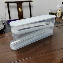 1pc 2-Layer Egg Storage Box, Transparent Plastic Egg Holder, Suitable For Refrigerator Food Storage And Preservation, For Easter Day, Egg Storage Trays