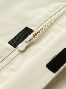 mini bala Kids' Windproof Hooded Jacket, Waterproof Lightweight Outerwear - Light Khaki - View 8