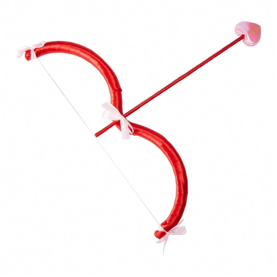 Cupid Bow And Arrow Set, Valentine's Day Cupid Costume Photo Props For Adults And Teens - 紅色 - 查看 1