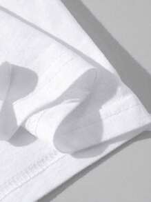 Happy Valentine'S Day Women's And Out Come The Wolves  T-Shirt, Women's 220g Round Neck Casual Heavy Pure Cotton T-Shirt (1 PC) - White - View 4