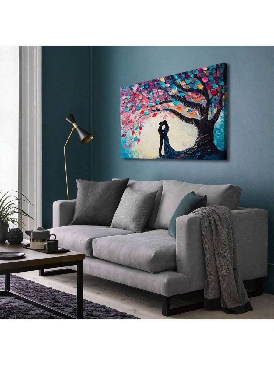 Classic Romantic Wall Art, Couple Dancing In Petals Poster Print, 1 Pc Keywords Wooden Framed Canvas Painting-Thickness 2.25cm/0.9Inch, Home Gift Decoration, Room Decoration Aesthetic, Wall Decoration Art, Perfect Gift, Autumn And Winter Wall Decoration, Living Room Decoration, Bedroom Decoration, Kitchen Decoration, Entry Decoration, Bath Room Decoration, Direct Wall Painting, High Quality Wall Painting Poster