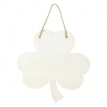Letrero colgante de madera con diseño de trébol a cuadros para el Día de Irlanda, ideal para fiestas en casa o en la oficina. - Verde militar - Ver 2