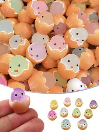 10pcs Glowing Easter Chicks, Cute Decorative Accessories, Luminous Hatching Eggs, Gifts For Weddings, Parties, Decor, Souvenirs