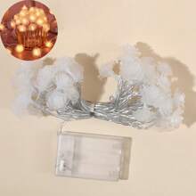 1 件 1.5/3/6 米家居装饰可爱塑料玫瑰花仙女灯串，电池供电，室内装饰玫瑰花灯串，家居装饰，房间装饰，墙壁装饰花灯，适用于婚礼装饰，情人节装饰灯