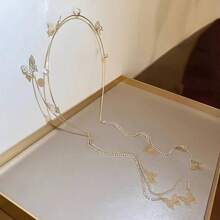 1pc Beautiful Elegant Butterfly Tassel Headband, Fashion Head Band For Women, Suitable For Wedding, Party, Celebration, Fairy Costume - Multicolor - View 11