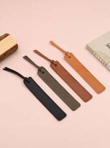 1 Retro Style Mini Portable Leather Bookmark Clip, Sewn With Classic Leather Rope, Bookmark, Reading Gift - Multicolor - View 6