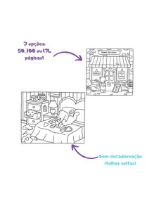 Coloring Book Loose-Leaf Core Blue Cover - Multicolor - Ver 5