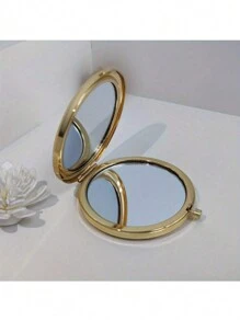 Espejo de maquillaje personalizado - Regalo de San Valentín personalizado, elegante de acero inoxidable, espejo plegable portátil de viaje, espejo de bolsillo para maquillaje personalizado con aumento - regalo perfecto para damas de honor o festividad de Ramadán