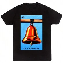 Playera Negra Hombre La campana Casual 100% Algodón - Negro - Ver 4