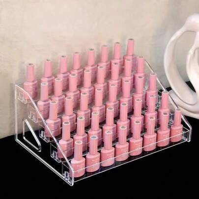 5/4/3 Layer Detachable Multifunctional Storage Rack For Perfume Cosmetic Glasses Nail Polish Storage Organiser Display Nail UV Gel Polish Display Desk Essential Oil Manicure Studio Tool Parts Manicure Nail Polish Perfume Display Acrylic Storage Rack,For Holiday Beach, Bathroom Collection, Bedroom Collection, Large Capacity