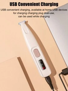 مزيل الشعر الكهربائي الجديد للحيوانات الأليفة، آلة احتراف لتشذيب أظافر ووسادات القدم للكلاب والقطط، جهاز هادئ بدون سلك مع إضاءة LED، ماكينة حلاقة قابلة للشحن لشعر أقدام الحيوانات