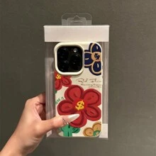 一款时尚迷人的手机壳，饰有美丽的花朵，适用于 iPhone 16、15、14、13、12 和 11 Pro 型号，采用 TPU 材料制成，提供保护。适合家人、朋友、孩子、生日、春季、节日、男朋友、女朋友、情人节的礼物 - 白色 - 查看 3
