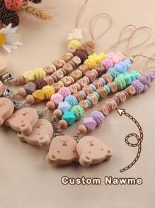 1 件定制首饰 - 纸盒时尚防丢失旅行专用适用于固定链玩具定制姓名夹礼品个性工艺品收藏姓名定制链夹圣诞礼物定制英文字母版本 - 选择您想要的朋友礼物/舒适礼物/木链礼物/节日礼物/生日礼物/新年礼物，多功能，装饰性，可重复使用，精致，时尚，高品质，色彩鲜艳，现代，定制，个性化，独特，适合他的理想礼物，适合她的理想礼物，男朋友，爸爸，女朋友，妈妈，家人，朋友，茶室，家庭，花园，办公室，周年纪念日，情人节，母亲节，生日，父亲节，毕业典礼，婚礼，乔迁 - 多色 - 查看 1