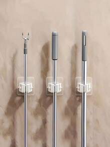 1 szt./5 szt./10 szt. Nowoczesny uchwyt ścienny na mop i miotłę, wytrzymałe plastikowe haki do przechowywania bez wiercenia, łatwy montaż, odpowiedni do łazienki i kuchni, nowoczesny styl, organizer na drzwi, wieszak na ubrania, wieszak ścienny, samoprzylepny haczyk ścienny, organizer ścienny, zestaw wieszaków, ramka na zdjęcia