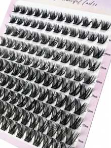 Lash Clusters 120pcs Cluster Lashes 0.07 Thick 8-14mm Wispy Individual Lashes Extensions Natural Look Lashes D Curl Fluffy Cluster Lashes DIY Eyelash Extension