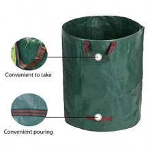 Garden Waste Bag 60L-500L Large Capacity Garden Bag Reusable Waterproof Leaf Sack Storage Collection Container For Garden Yard