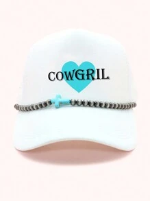 1 件西部绿松石牛仔女孩帽链，Howdy Giddy Up 牛仔女孩风格卡车帽链